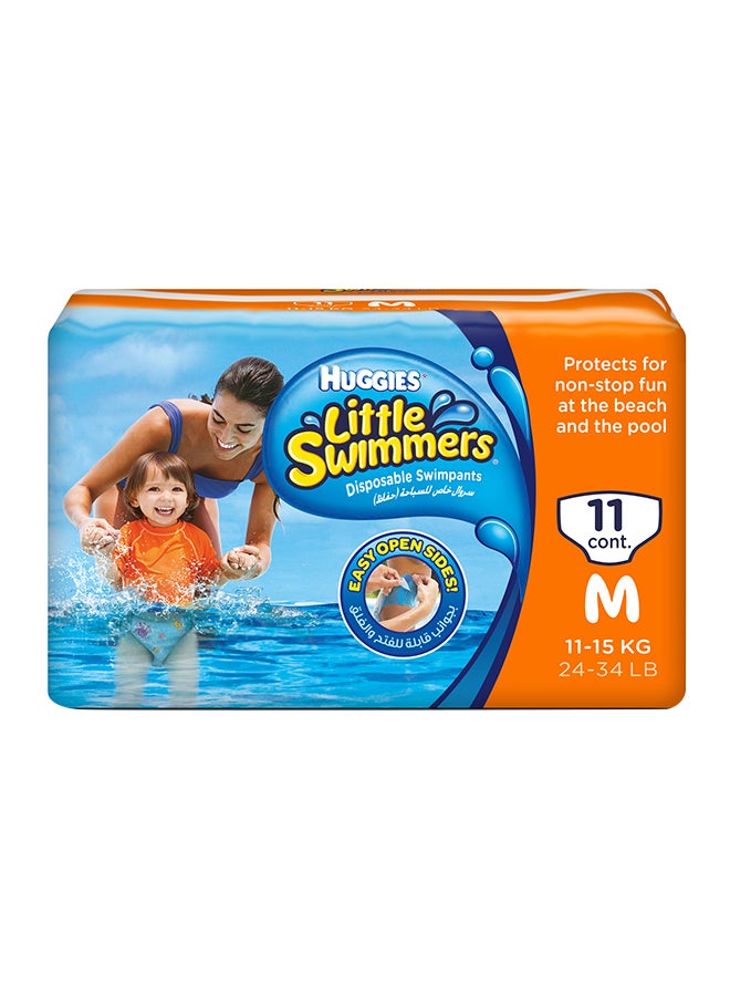 HUGGIES LITTLE SWIMMER, Swim Pants Diaper, Size Medium, 11 Swim Pants