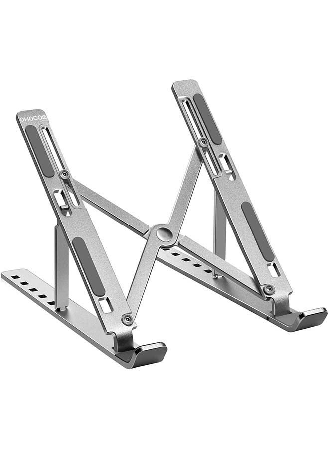 Aluminium Foldable Stand Notebook Support Laptop Base Macbook Pro Holder Adjustable Bracket grey