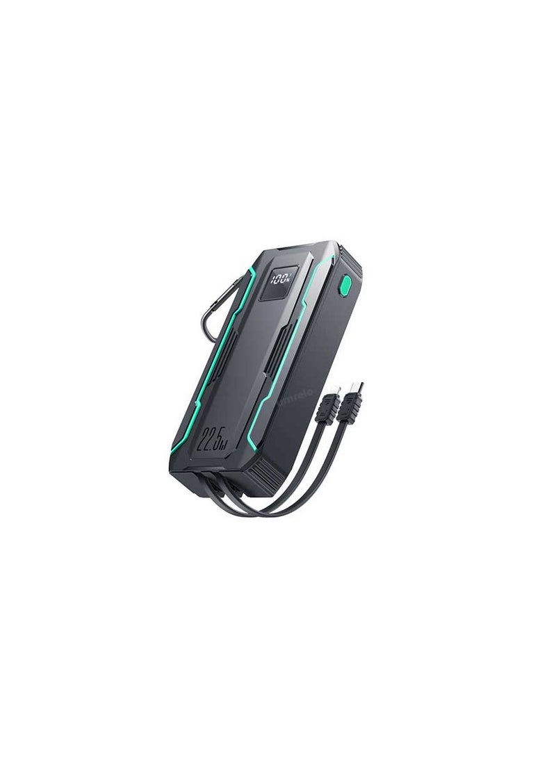20000 mAh Joyroom JR-L018 22.5W 20000mAh Power Bank with Built in 2 in 1 Cables Black