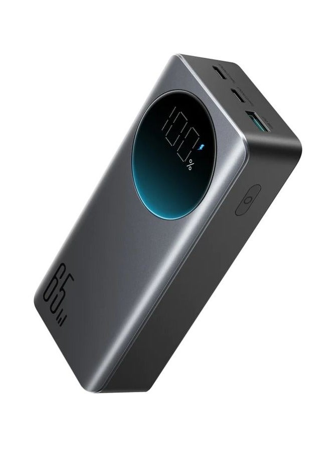 30000 mAh Laptop Power Bank, 2 USB C PD 65W Portable Charger For Laptop, Fast Charging Smart LED Display, For iPhone 15 Pro/Plus/Max/14/13/12 Series, MacBook Pro/Air, Dell, XPS, ASUS, iPad, Samsung Etc Black