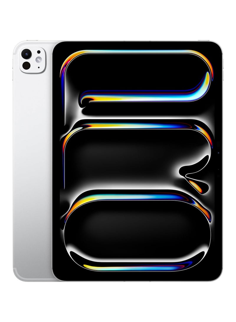 Apple iPad Pro - 2024 ( 5th Generation) M4 11-Inch, 256GB, 5G, Silver With Standard Glass - Middle East Version