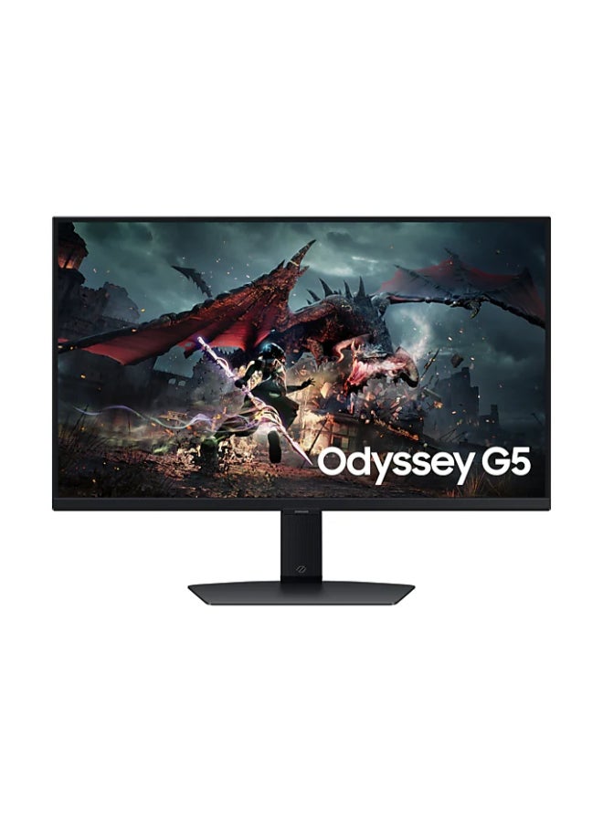 Samsung 27" Inch Odyssey G5 DG502 Gaming Monitor, 2K QHD IPS Display, 180Hz Refresh Rate, 1ms (GtG) Response Time, AMD FreeSync Technology, 16.7m - LS27DG502EMXUE | Black