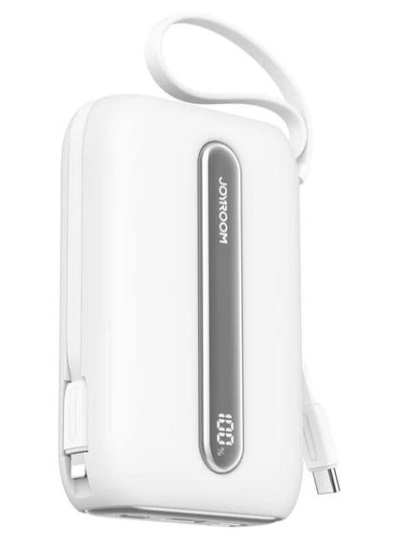 20000 mAh JR-L012 Plus 22.5W mini Power Bank 20000mAh with Dual Cables White