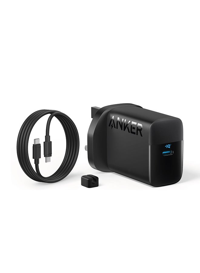 Anker 45W USB C Charger, PPS Fast Charger with Cable, Laptop Compatible, Super Fast Charging 2.0 for iPhone17/16/15, Samsung Galaxy S26/ S25/S24 Ultra, Note20, Pixel (1.5m USB C Cable Included) (Black) Black