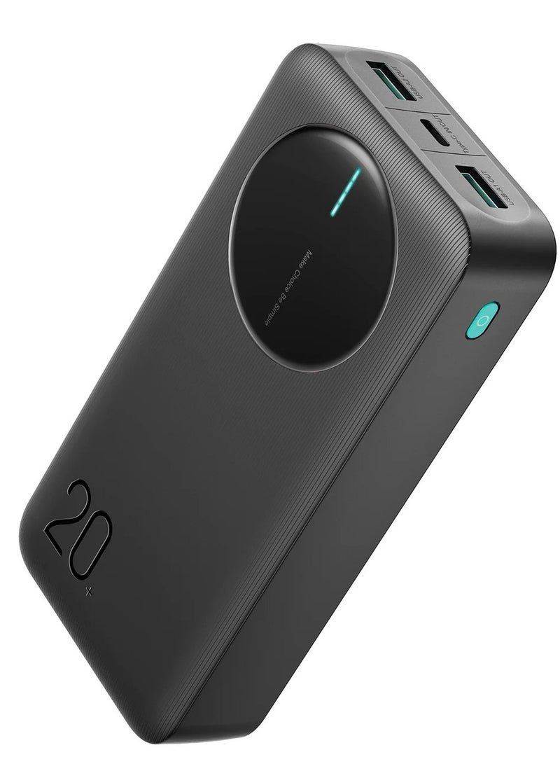 20000 mAh JR-PBF14 2.4A LED Power Bank Black