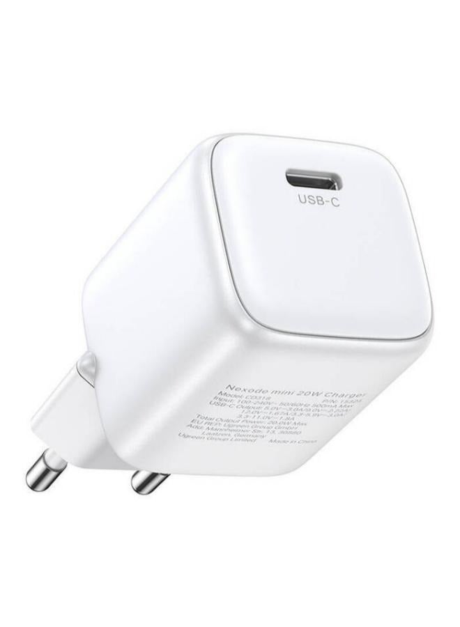 [6941876213245] UGREEN Nexode Fast Charger 20W USB-C PD White