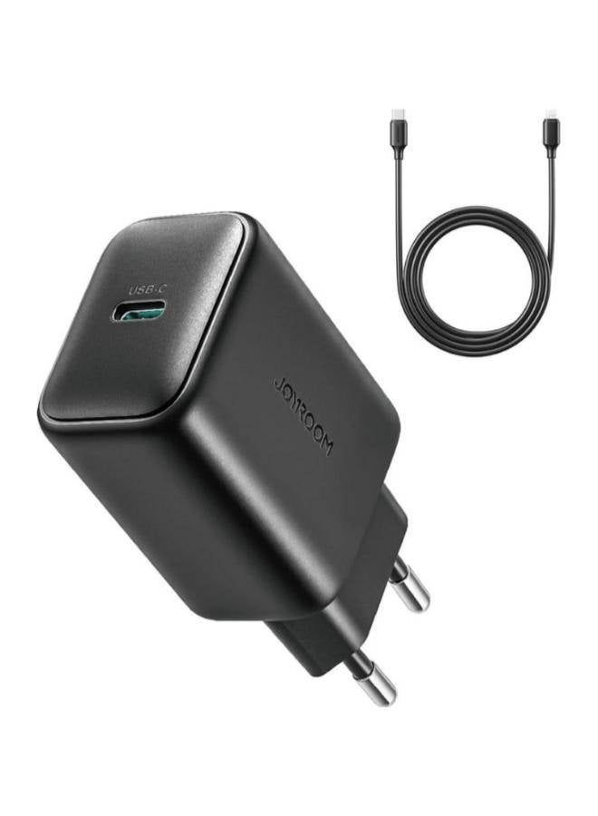 Joyroom TCF23 25W Charger with C to C Cable 1m Black