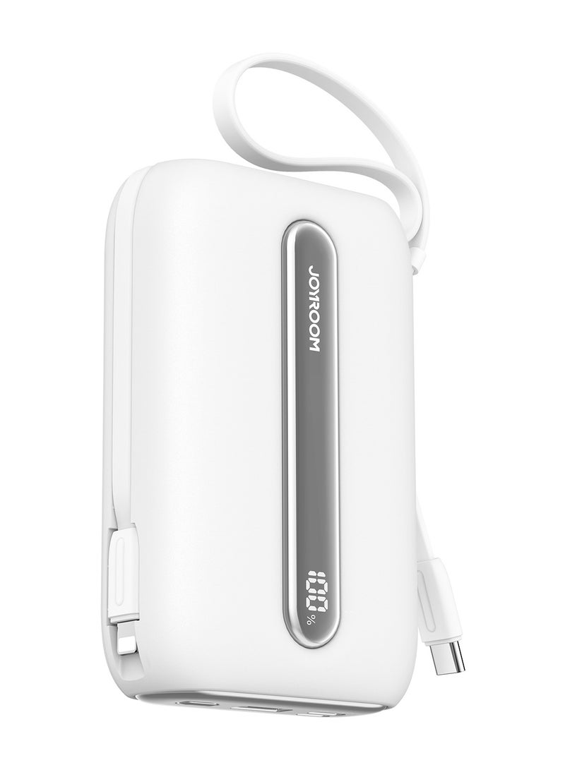 20000 mAh JOYROOM JR-L012 Plus 22.5W Ultra Fast Charging mini Power Bank 20000mAh with Dual Cables White White