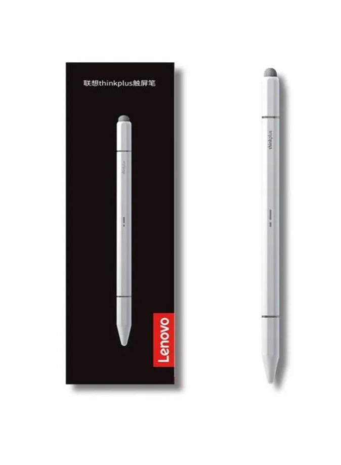ThinkPlus BP28 3-in-1 Universal Magnetic Touchscreen Pen | Accurate Writing & Lag-Free Touch for iPads, Tablets, Phones | No Battery Needed | Durable Aluminum Alloy Design - White