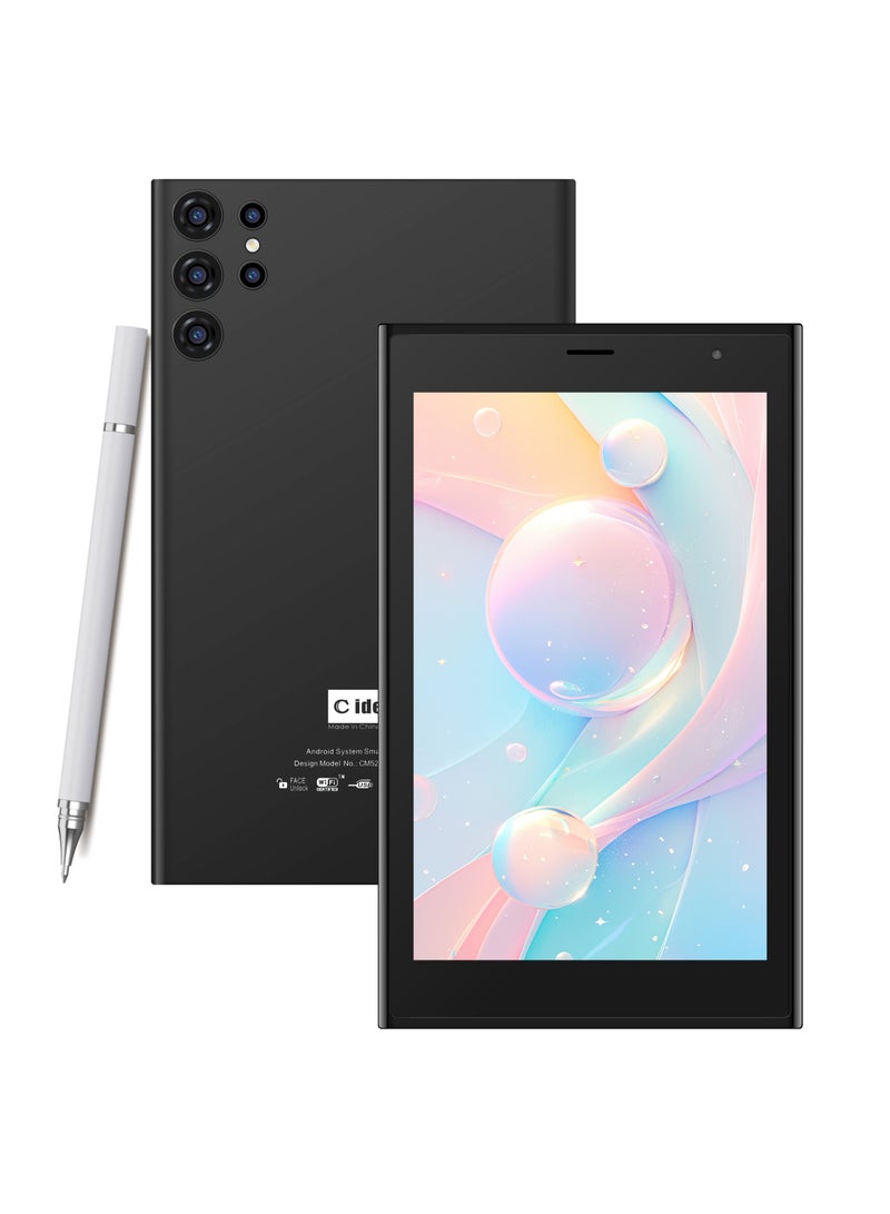 C idea 7-Inch Smart Kids Tablet CM524 Single SIM 8GB RAM 256GB ROM 5G LTE Wi-Fi and GPS Quad Core with Stylus Pen Black
