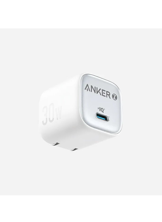 Zolo 1C Wall Charger Type-C 30W Fast Charging, Improved Temperature Control, Small Design And Charge 3X Faster, Compatible With iPhone, iPad, Samsung - White