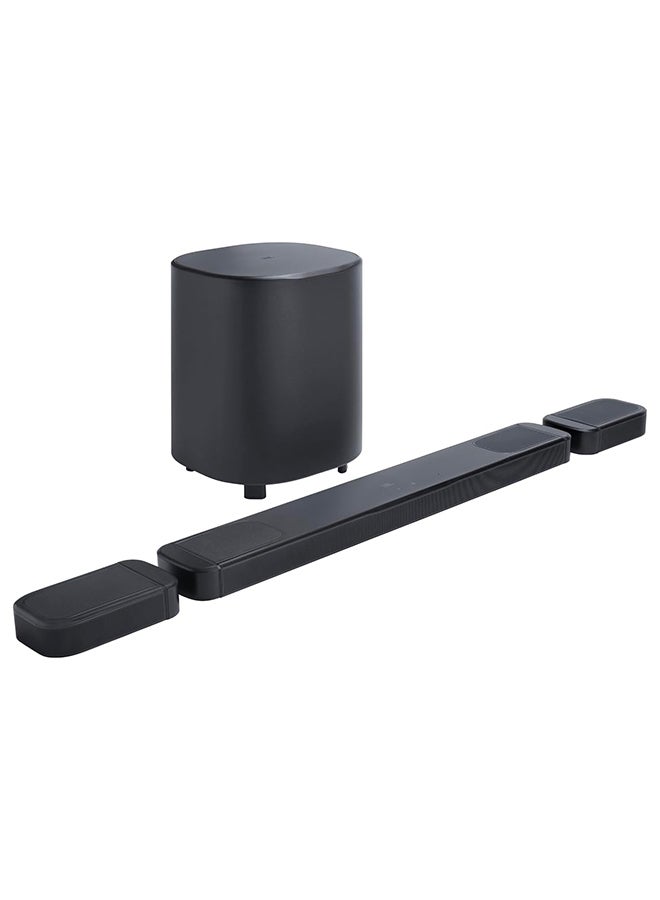 BAR 1000MK2 7.1.4 Channel Soundbar with Dolby Atmos, DTS:X, Detachable Wireless Surround Speakers, 960W Output, 10" Subwoofer, HDMI eARC, and Wi-Fi JBLBAR1000M2BLKUK Bar 1000