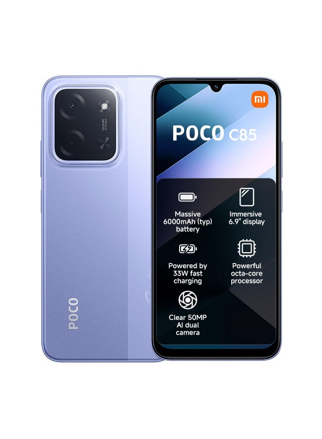 POCO C85 Dual SIM Purple 8GB RAM 256GB 4G - Global Version