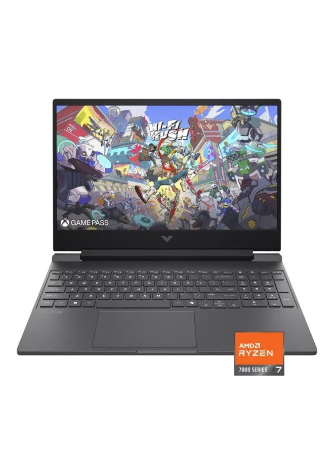 Victus Laptop With 15.6-Inch FHD IPS 144Hz Display, AMD Ryzen 7 -7445HS Processor/16GB RAM/512GB SSD/6GB NVIDIA GeForce RTX 4050 Graphics/Windows 11/ English Mica Silver