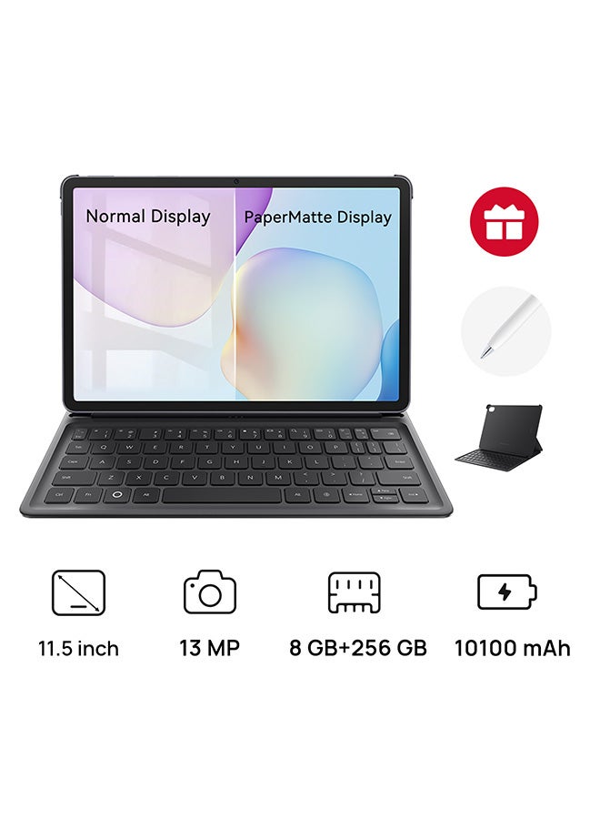 MatePad 11.5 2025 PaperMatte Edition Tablet WIFI 8 GB RAM + 256 GB Space Gray Middle East Version with Free Keyboard + M-pencil - Middle East Version