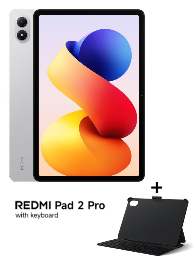Xiaomi REDMI Pad 2 Pro 12.1-inch Tablet Silver 8GB RAM 256GB WiFi with Inbox Keyboard - Global version