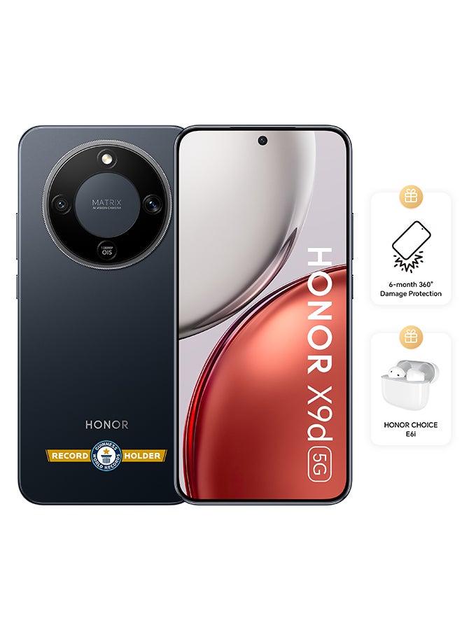 Honor X9d Dual SIM 5G 12GB RAM 256GB Midnight Black With Free Choice E6i Earbuds and 6 Month Damage Insurance  - Middle East Version