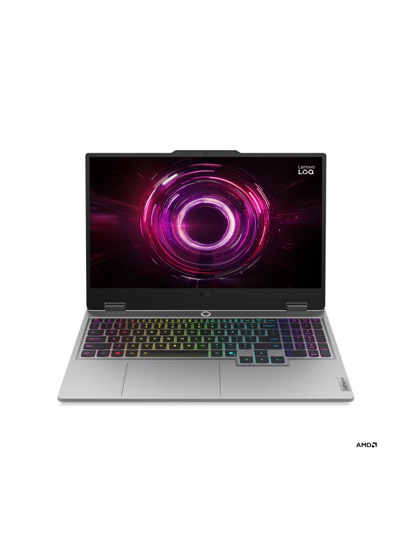 LAPTOP LENOVO LOQ 15AHP10 AMD RYZEN 7 250 RAM 16G DDR5 5600  512 SSD M2 NVME VGA NVIDIA RTX 5060 8G DDR7 15.6 FHD 144HZ  2 YEARS WARRENTY 83JG0095ED English/Arabic luna grey