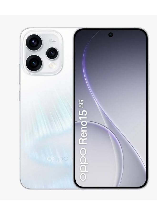 Reno 15 Dual Sim Aurora White 12GB RAM 512GB 5G- Middle East Version