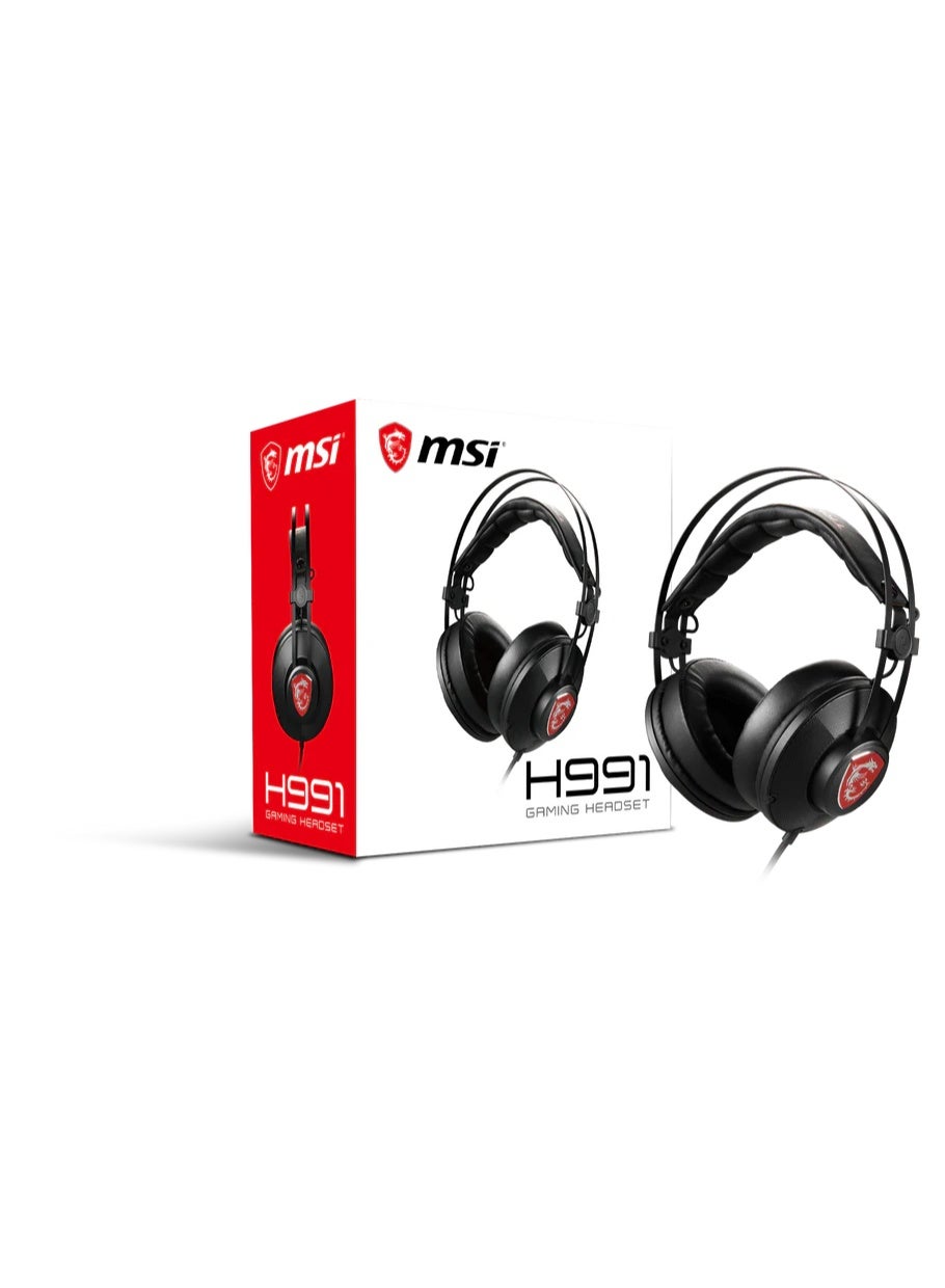 H991 Wired Gaming Headset, Built-in Mic, Noise Cancellation, In-line Control, Ergo Design, Adjustable Headband for PC, PS4, PS5, Xbox One, Switch, Notebook/Mobile