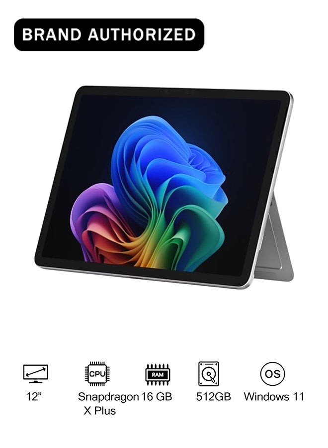 Microsoft Surface Pro 12" Copilot+PC, 2 in 1, Snapdragon X Plus 8 Core, 16GB RAM, 512 SSD + Keyboard Platinum