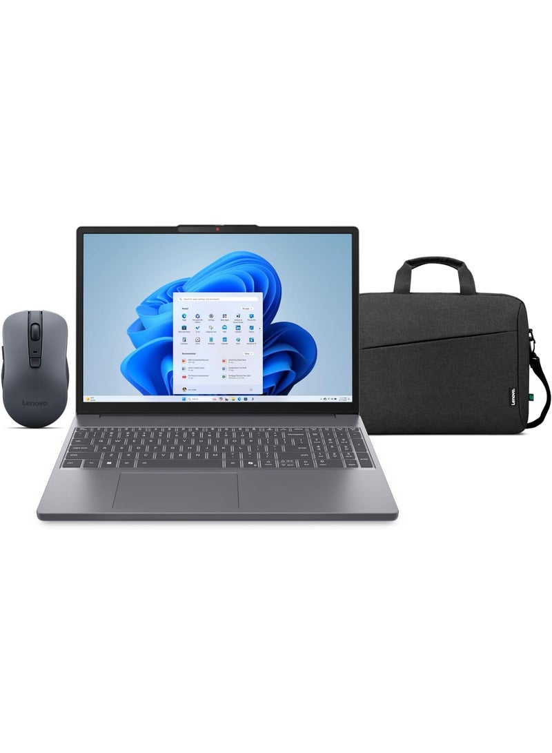 Laptop Lenovo IdeaPad Slim 3 15IRH10, Intel Core i7‑13620H, 16GB DDR5 RAM, 512GB SSD, 15.3‑inch WUXGA, DOS, Luna Grey (with Bag + Mouse) grey