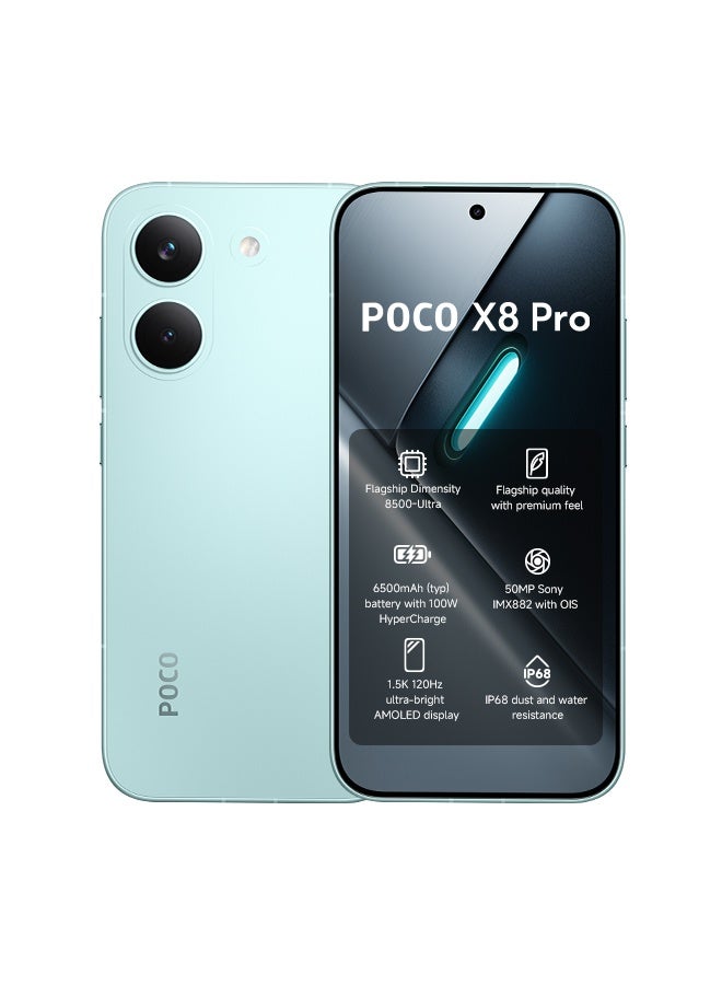 Xiaomi POCO X8 Pro Dual SIM 5G Mint Green 8GB RAM 256GB - Global Version