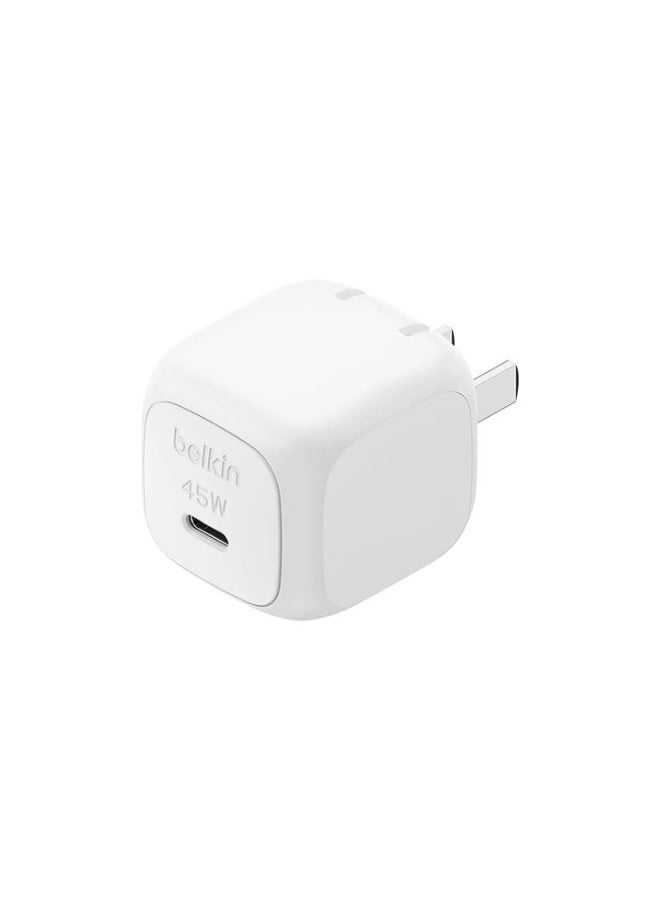Belkin BoostCharge 45W USB-C PD 3.1 Wall Charger - White white