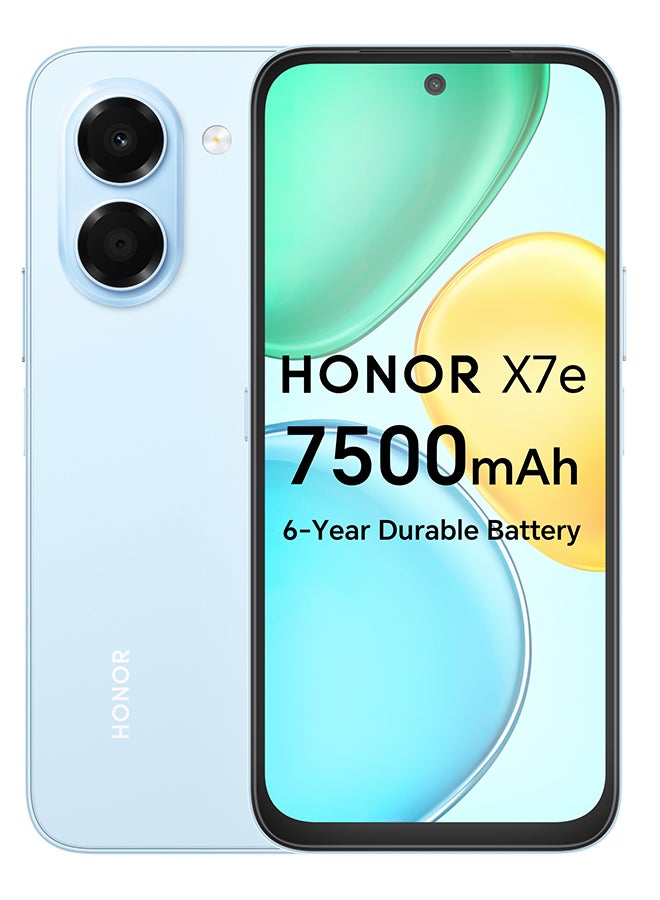 Honor X7e Dual SIM 4G Light Blue 6GB RAM 256GB - Middle East Version