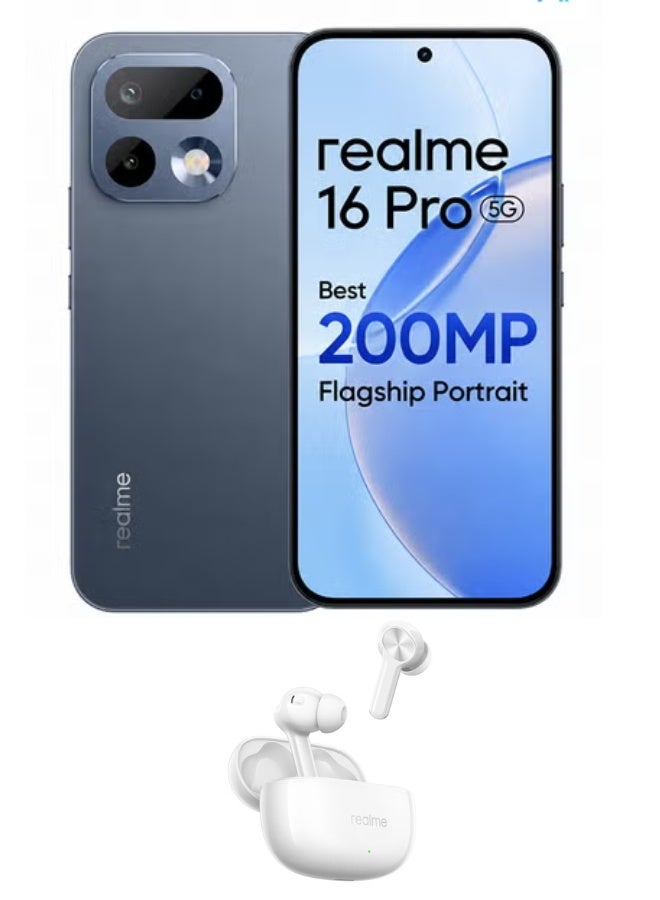 16 Pro 5G Dual SIM 12GB RAM 256GB Pebble Grey With free gift T200X ( color of the gift may vary ) - Middle East Version