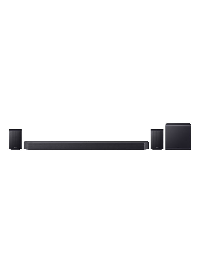 Samsung Q-Series Soundbar HW-Q990H 11.1.4ch Full Surround Subwoofer & Rear Speaker, Wireless Dolby Atmos, DTS XSpaceFit Sound Pro, Q-Symphony, Wireless TV connection, HW-Q990H/ZN (2026 - UAE Version) HW-Q990H/ZN black