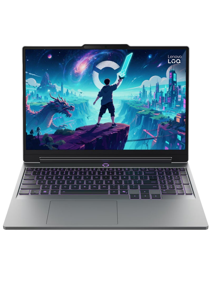 LOQ 15IPH11 Laptop - Intel Core Ultra 7-356H - 16GB - 512GB SSD - NVIDIA® GeForce RTX 5060 8GB - 15.3" WUXGA 165Hz - Win11 - Luna Grey-83SL000UED English/Arabic Luna Grey
