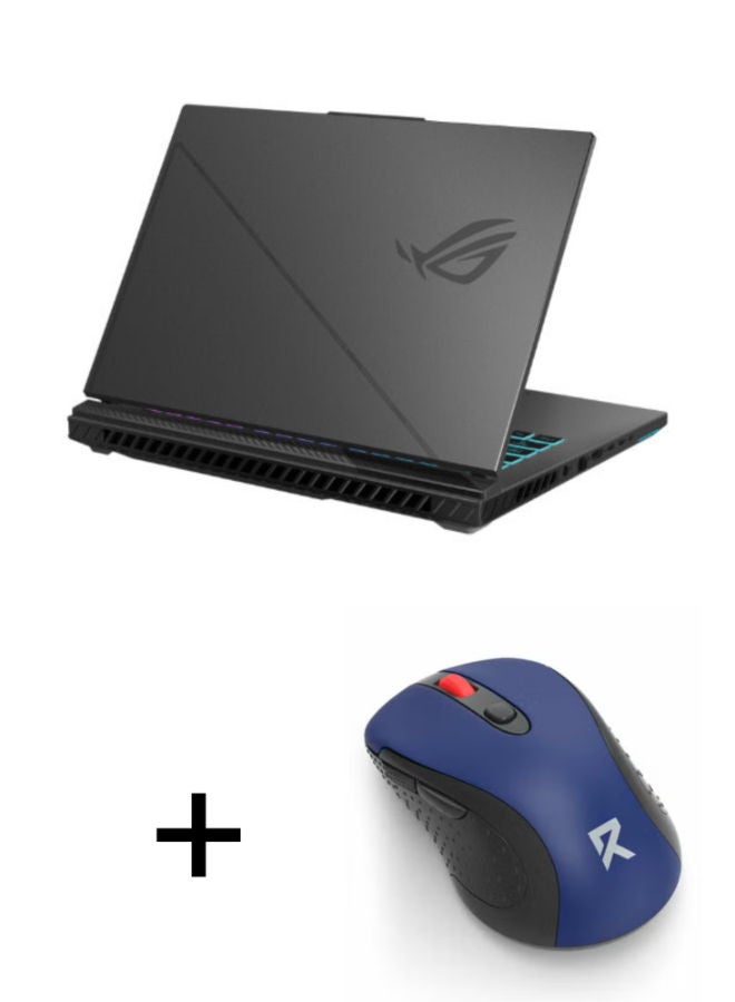 ASUS ROG STRIX G16 Laptop with 16 Inch WUXGA / AMD Ryzen 9 8940HX / 16 Gigabyte / 1 Terabyte SSD / Nividia GeForce RTX 5050 / with Redragon Bm-2638 2.4G Wireless Mouse - 2,400 Dpi (Blue) Eclipse Gray