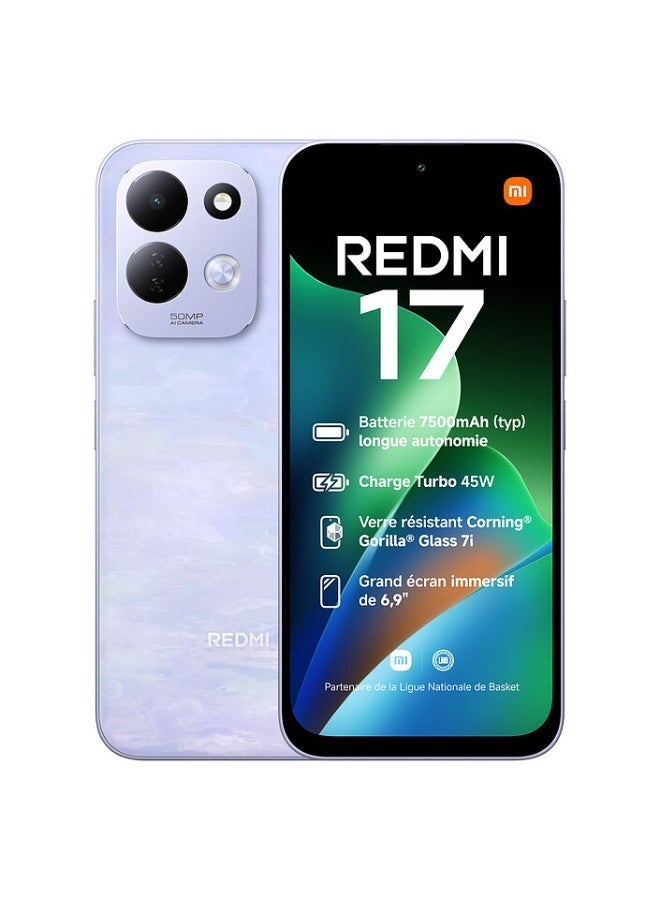 Redmi 17 Dual SIM Lotus Purple 6GB RAM 256GB 4G - Middle East Version