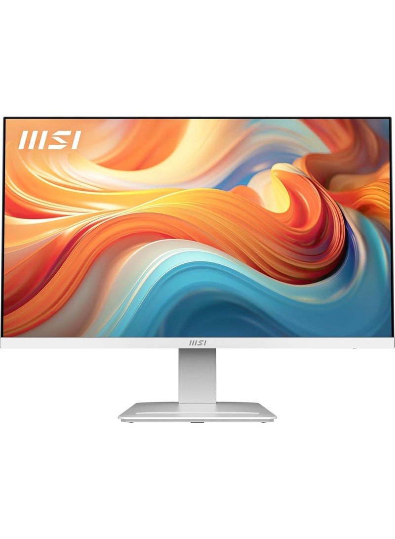 MSI PRO MP273W E14A 27" FHD IPS Monitor, 144Hz, 1ms, Adaptive-Sync, HDR Ready, 300 nits, 1000:1 Contrast, HDMI + DisplayPort + VGA, 3W×2 Speakers, VESA Mount, Eye Care, Anti-Glare, Built-In Webcam, White | 9S6-3PB4CH-417