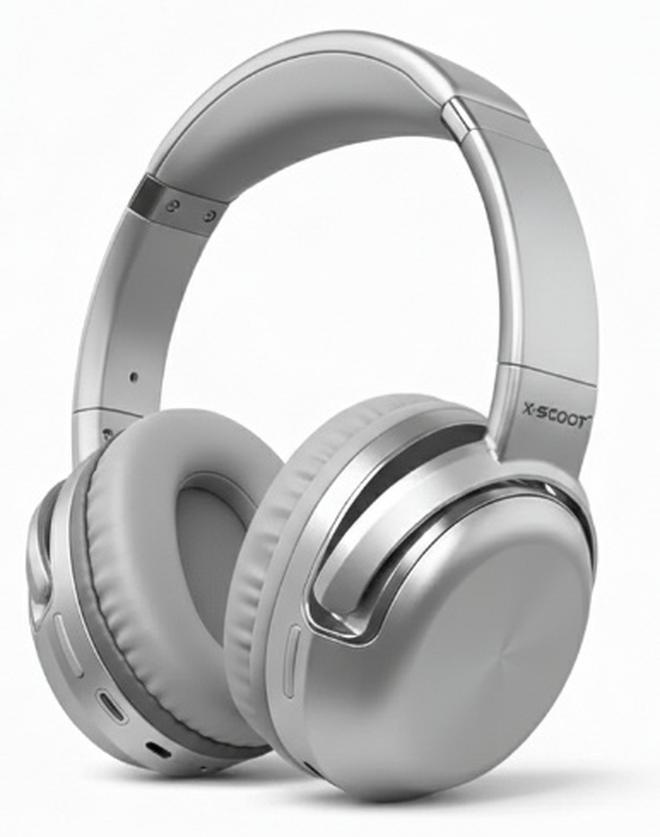 Wireless Foldable Headphones with Pure Bass Sound, Double Bass Effect, 24 Hours Playtime, Voice Assistant Ready, Hi-Res Audio, HD Mic for Hands Free Calls, TF Card Support & Ergonomic Comfortable - Silver