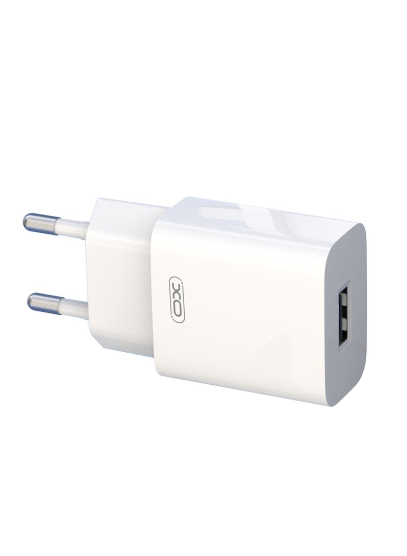 XO L99 Single USB Type-A Wall Charger - White