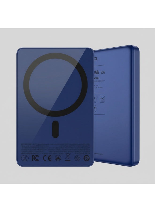 Recci RPB-W36 10000mAh Ultra-Slim Wireless Power Bank, PD 20W Fast Charging, 15W Wireless Charger