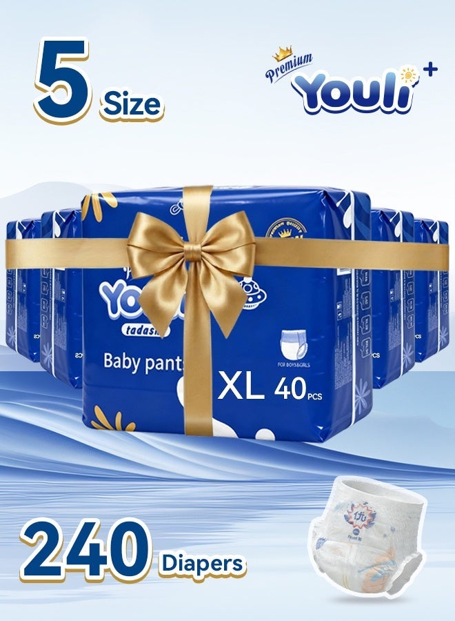 Baby Diapers,Pants Diapers Size 5, 12-17 Kg, 360° Leak-Free Fit For Up To 100% Leakage Protection, Ultimate Comfort Rash Protection Jumbo Pack 240 Diapers