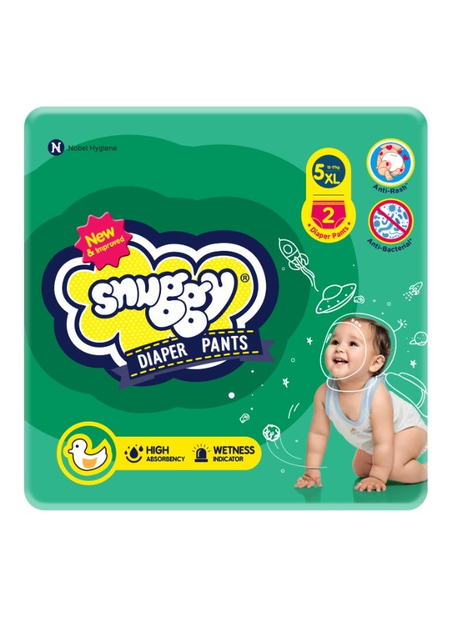 Baby Diaper Pants, X Large, Size-5, 13+Kg, 2 Counts