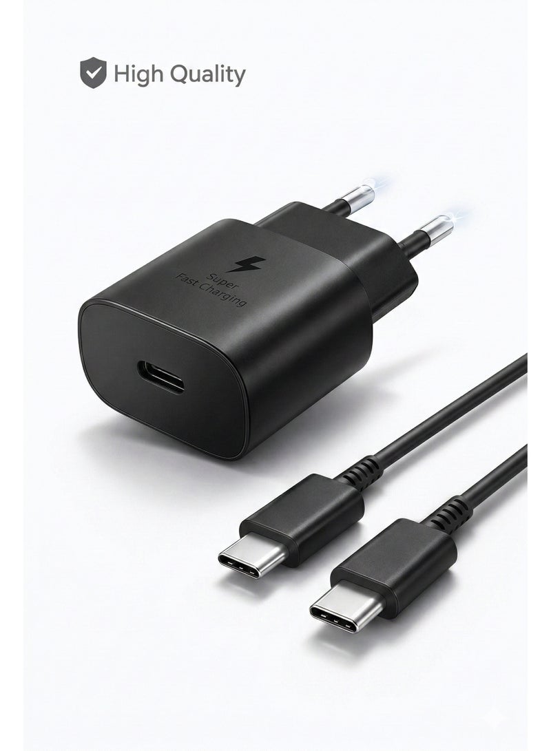 25W USB-C Fast Wall Charger with Type-C Cable | Super Fast Charging (SFC) | Compatible with Samsung Galaxy & Android