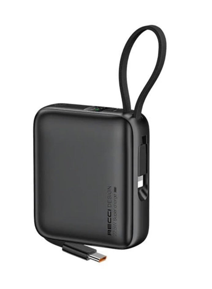 Recci Energy Block Power Bank 10000 mAh 22.5W With USB-C & Lightning Cable RPB-P62