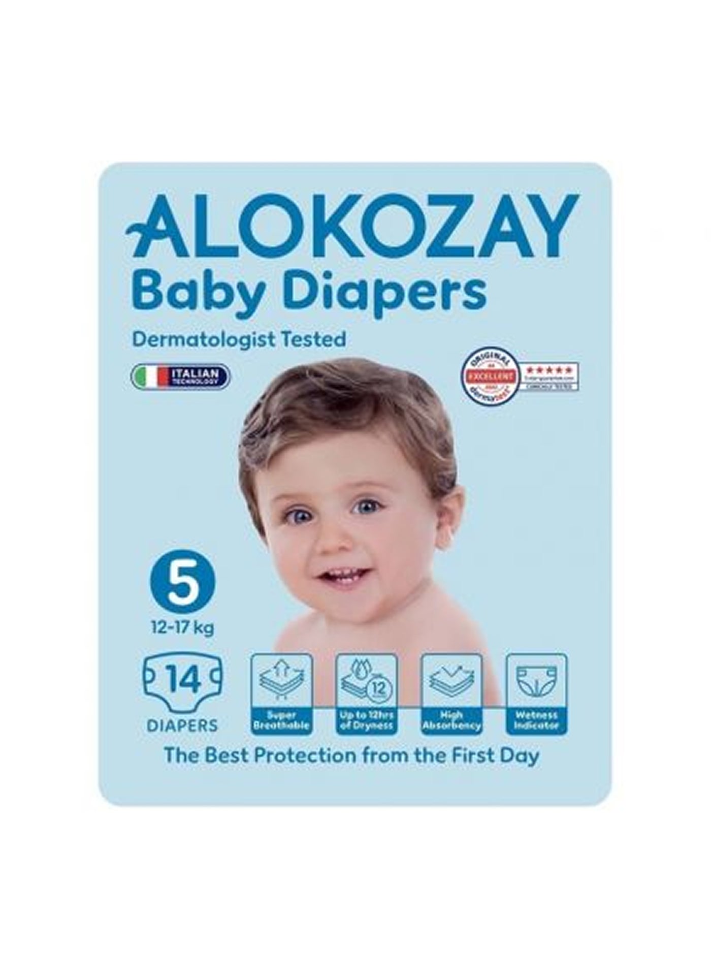 Premium Baby Diapers - Size 5 12-17 Kg