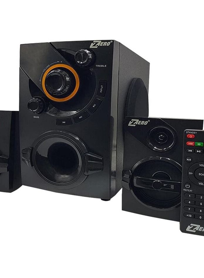 Speaker ZERO ZR-3010 3 Speakers With Remote Control - Black
