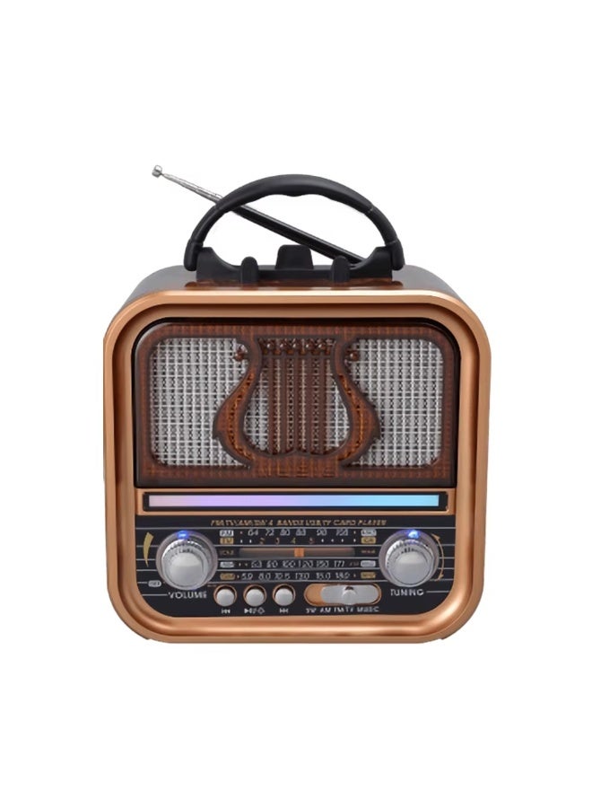 Retro Speaker Vintage Style Disco Light AM FM SW TV 4 Bands Stereo Sound Radio Speaker BT USB TF TWS Retro FM Speaker