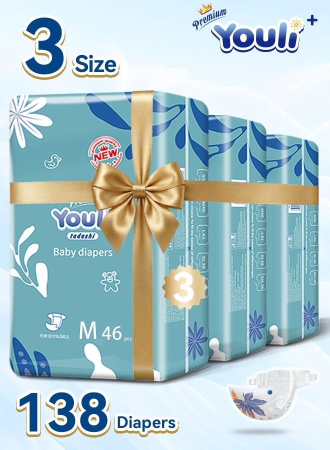 Baby Diapers,Taped Diapers Size 3, 6-11 Kg, 360° Leak-Free Fit For Up To 100% Leakage Protection, Comfort Taped Mega Pack 138 Diapers