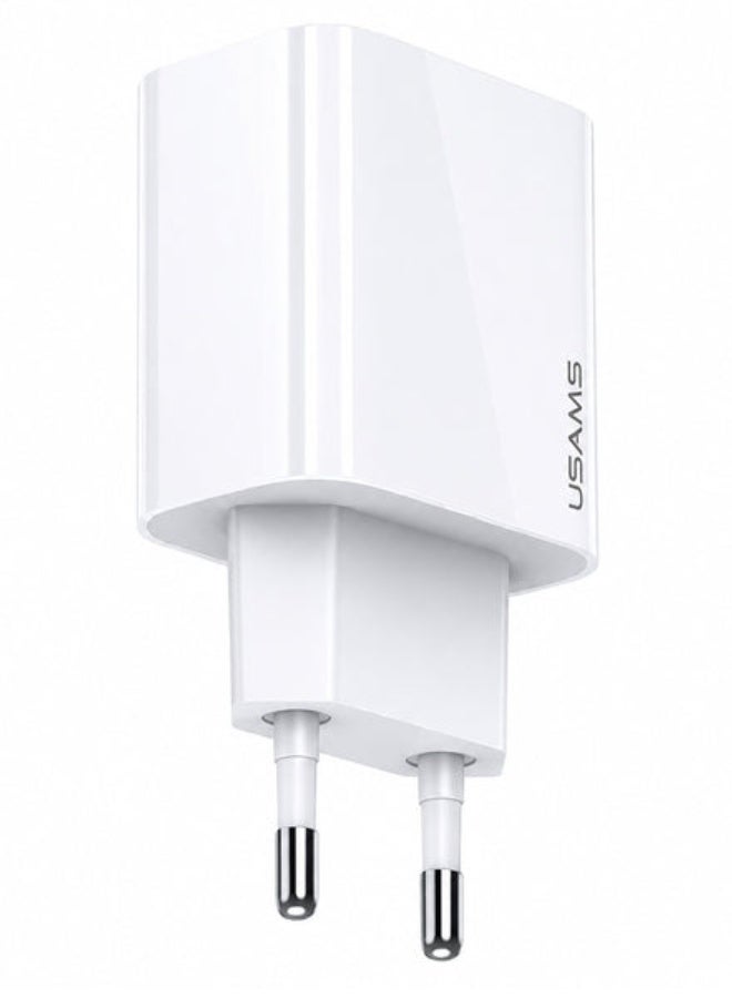 Usams PD Fast Travel Charger (EU) - White