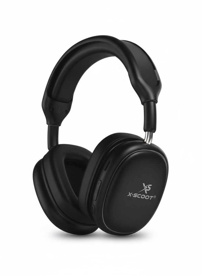 XS-655 Wireless Bluetooth Headphones, 40mm Deep Bass Drivers, Hands-Free Calls, TF Card & 3.5mm AUX, Extra Soft Cushions, 24H Playtime, USB-C Charging