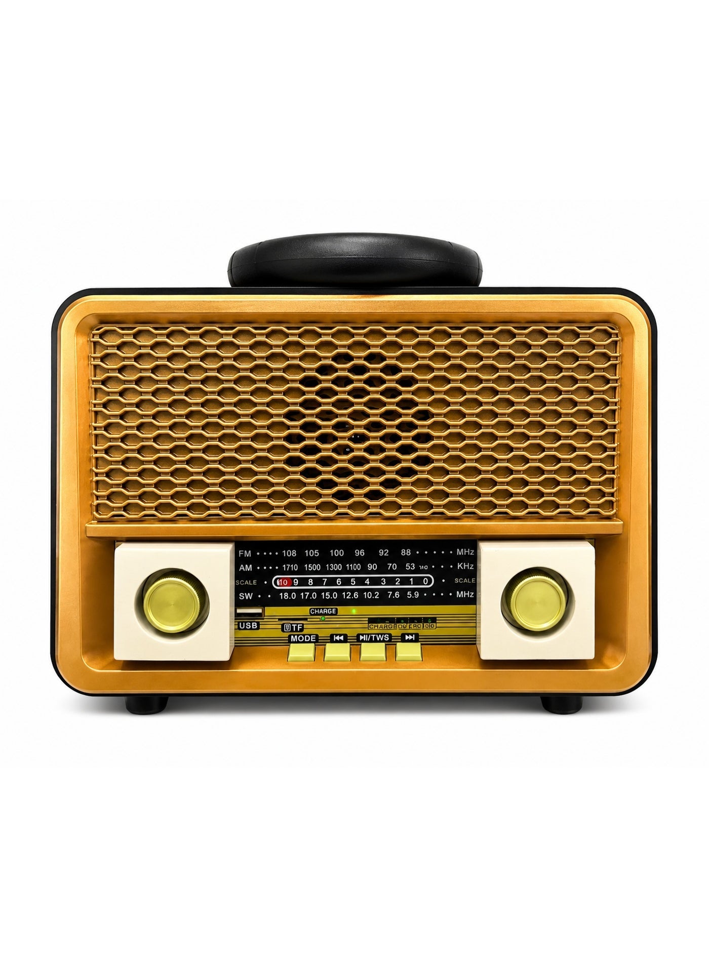 RX-BT1008 Portable Wireless Radio Speaker – FM/AM/SW 3-Band Radio, Bluetooth Audio Streaming, USB & TF Card Music Playback, 2.4G Audio Support, Rechargeable 18650 Lithium Battery, True Wireless Stereo (TWS) Pairing, Powerful Portable Sound, AC/DC Dual Power Supply, Ideal for Home, Outdoor  –Multicolour