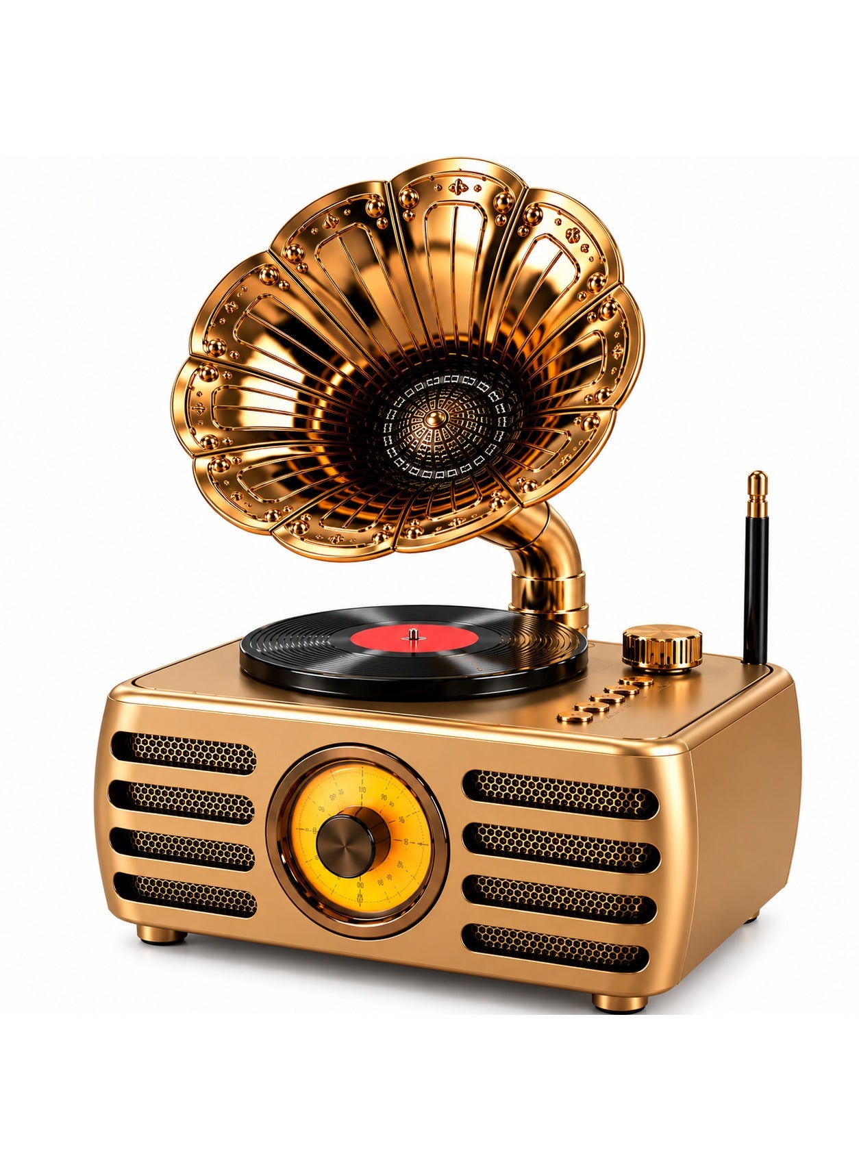 Feexot FX-2538B Retro 3-Band FM/AM/SW Radio with Bluetooth Speaker, MP3 Player, USB, TF Card & AUX - Multicolor